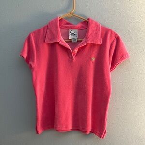 Lilly Pulitzer Vibrant Pink Polo Shirt